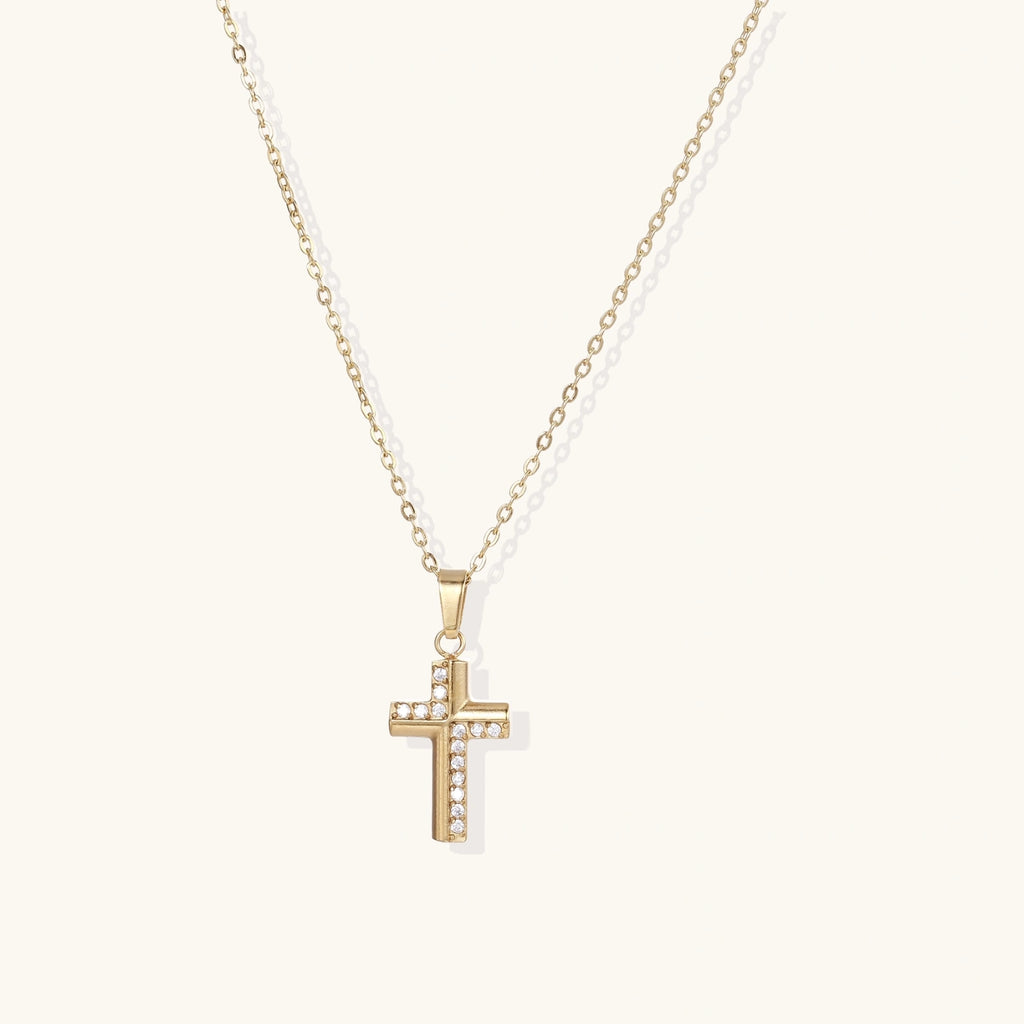Divine Radiance Cross Necklace
