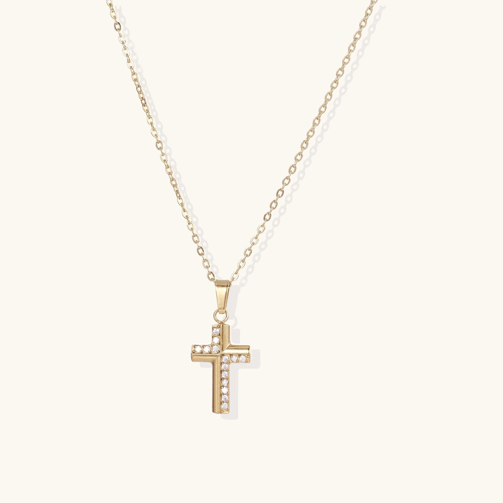 Divine Radiance Cross Necklace