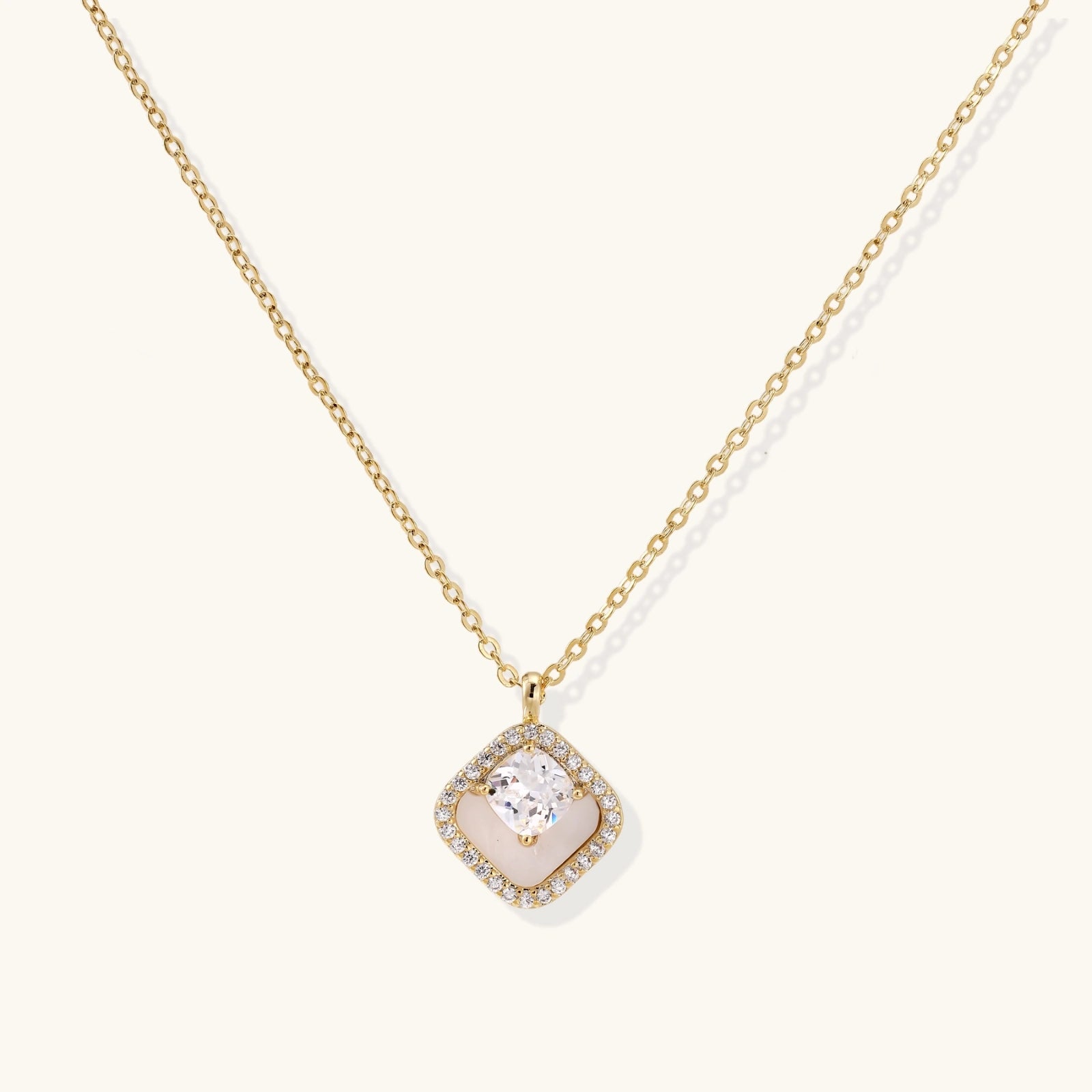Golden Halo Pearl Pendant