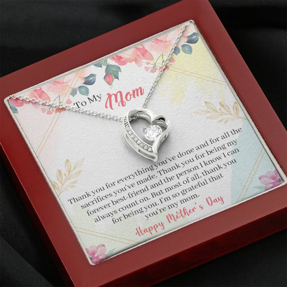 To My Mom Interlocking Hearts Necklace