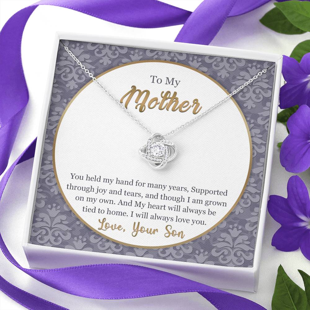 To My.Mother Love Knot Necklace
