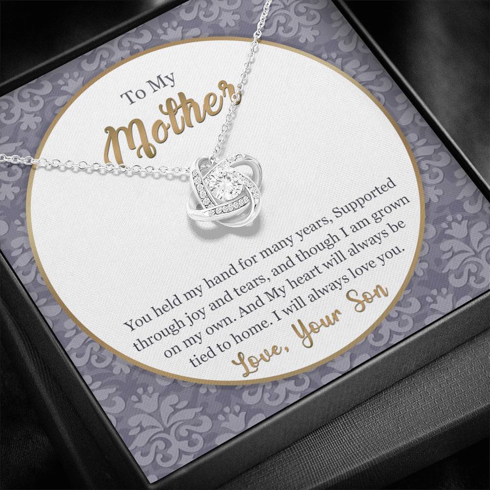 To My.Mother Love Knot Necklace