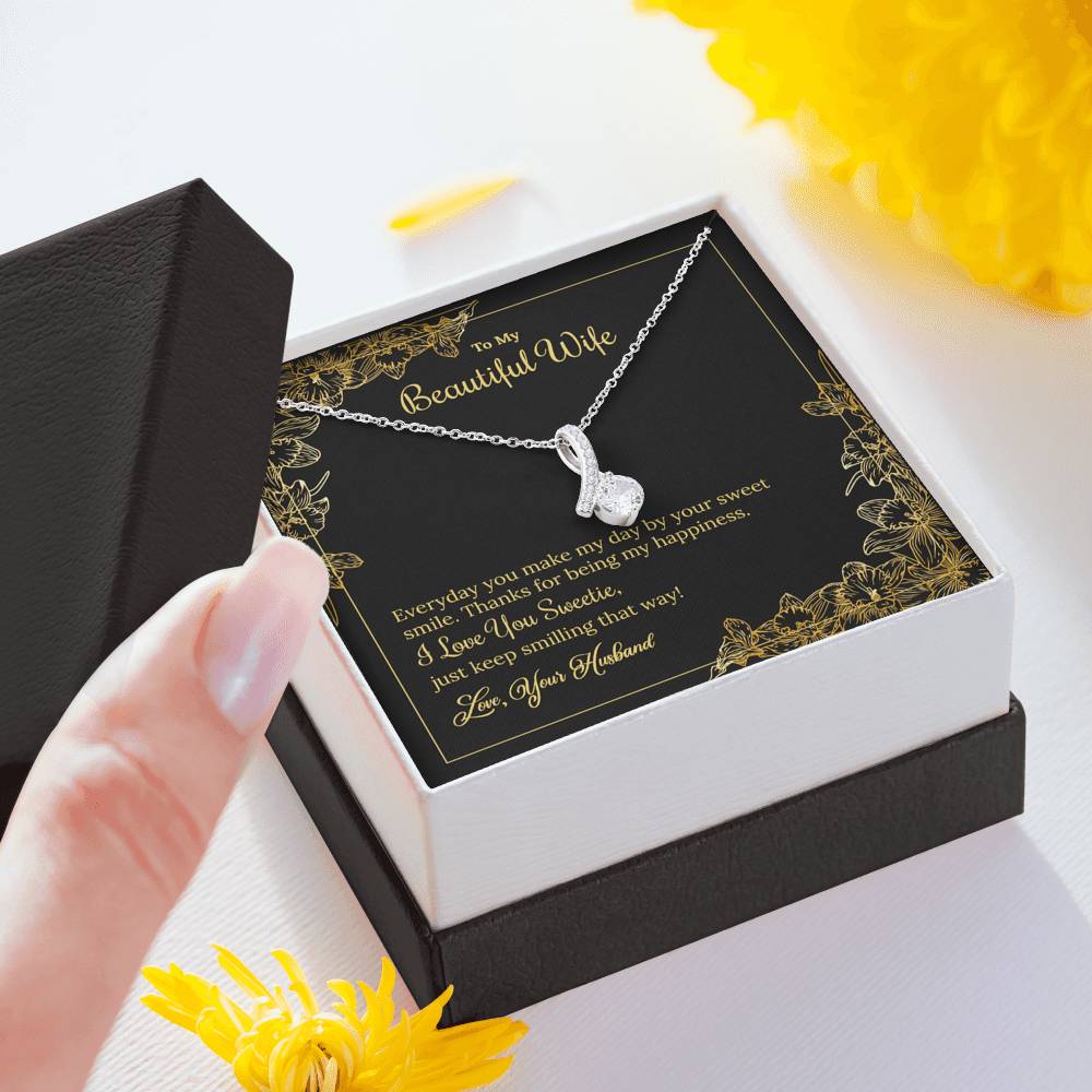 To My Beautiful Wife Alluring Beauty Necklace