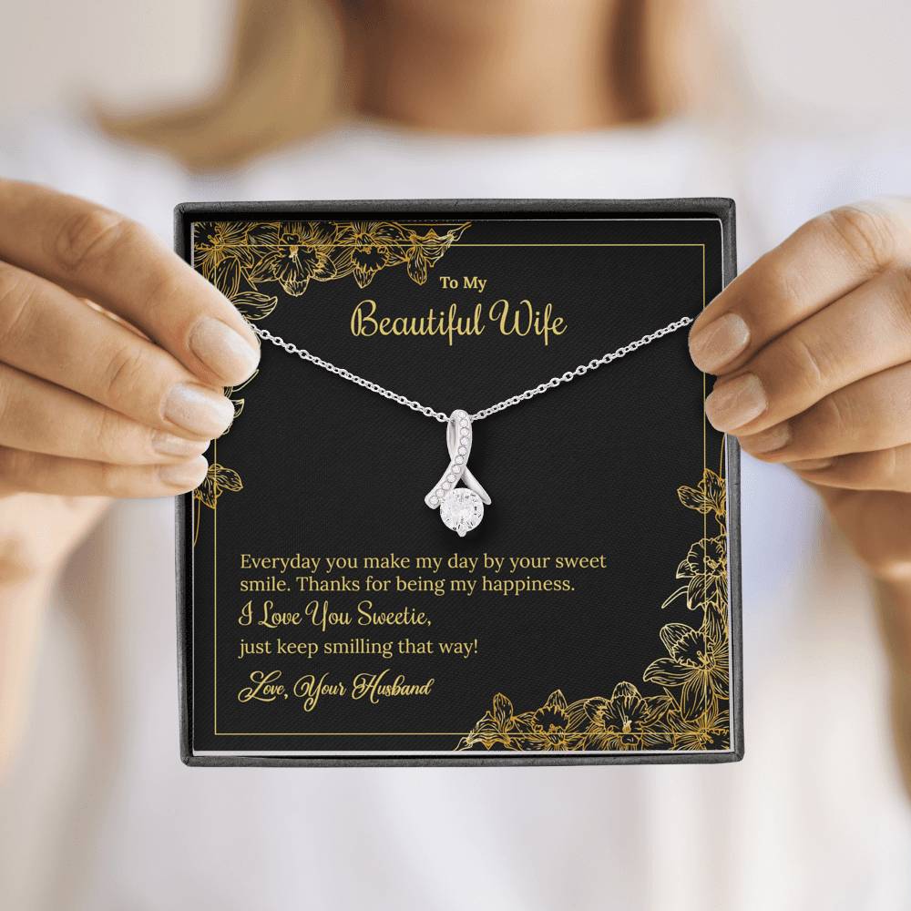 To My Beautiful Wife Alluring Beauty Necklace