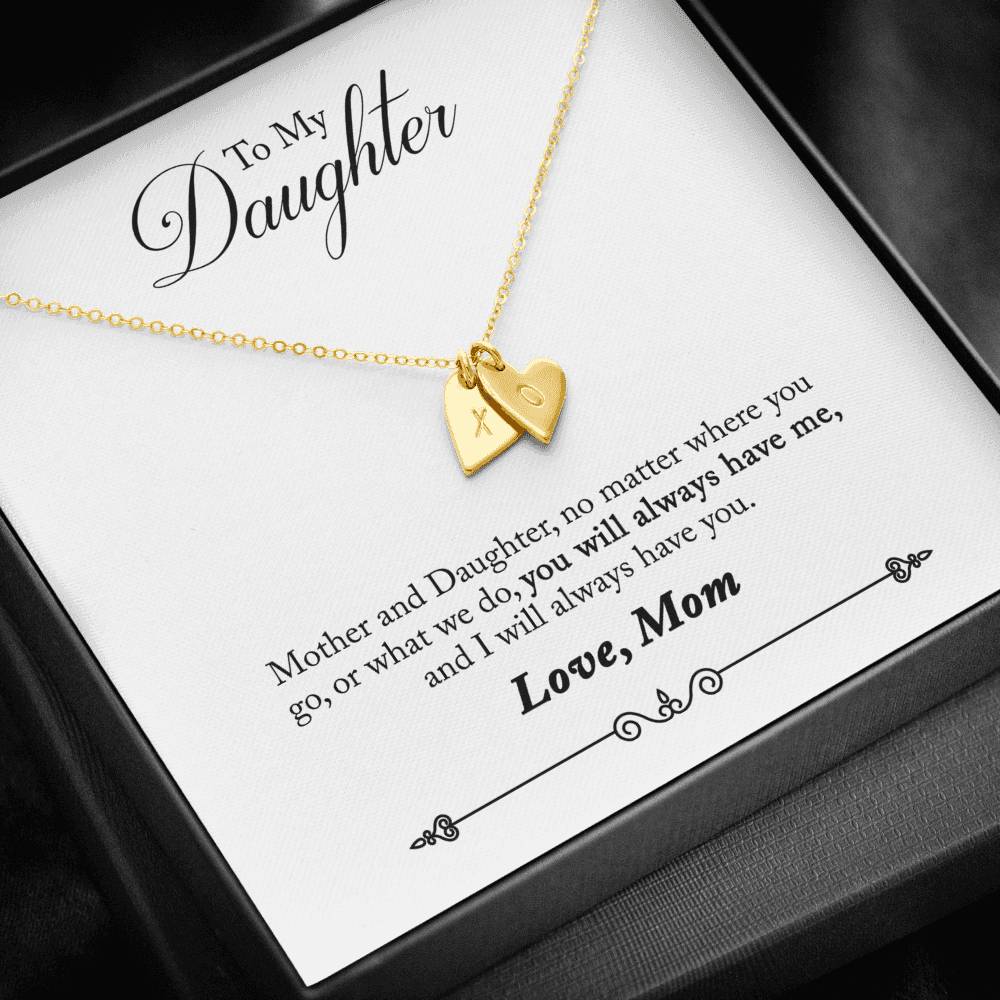 To My Daughter Sweetest Hearts Necklace