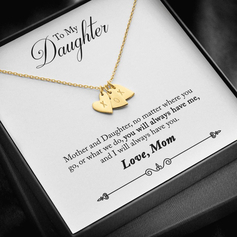 To My Daughter Sweetest Hearts Necklace