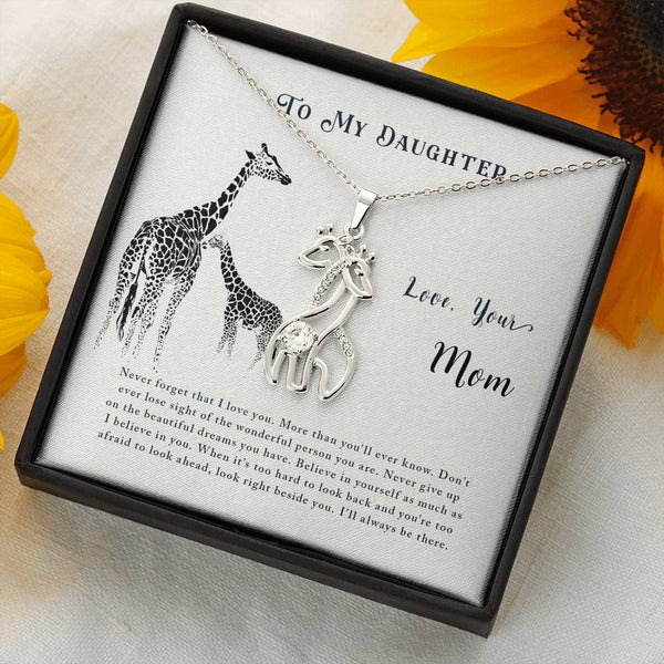To my daughter giraffe on sale necklace