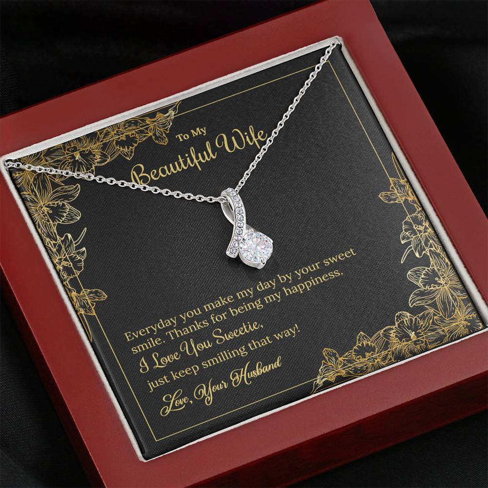 To My Beautiful Wife Alluring Beauty Necklace