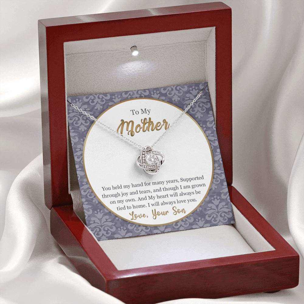 To My.Mother Love Knot Necklace